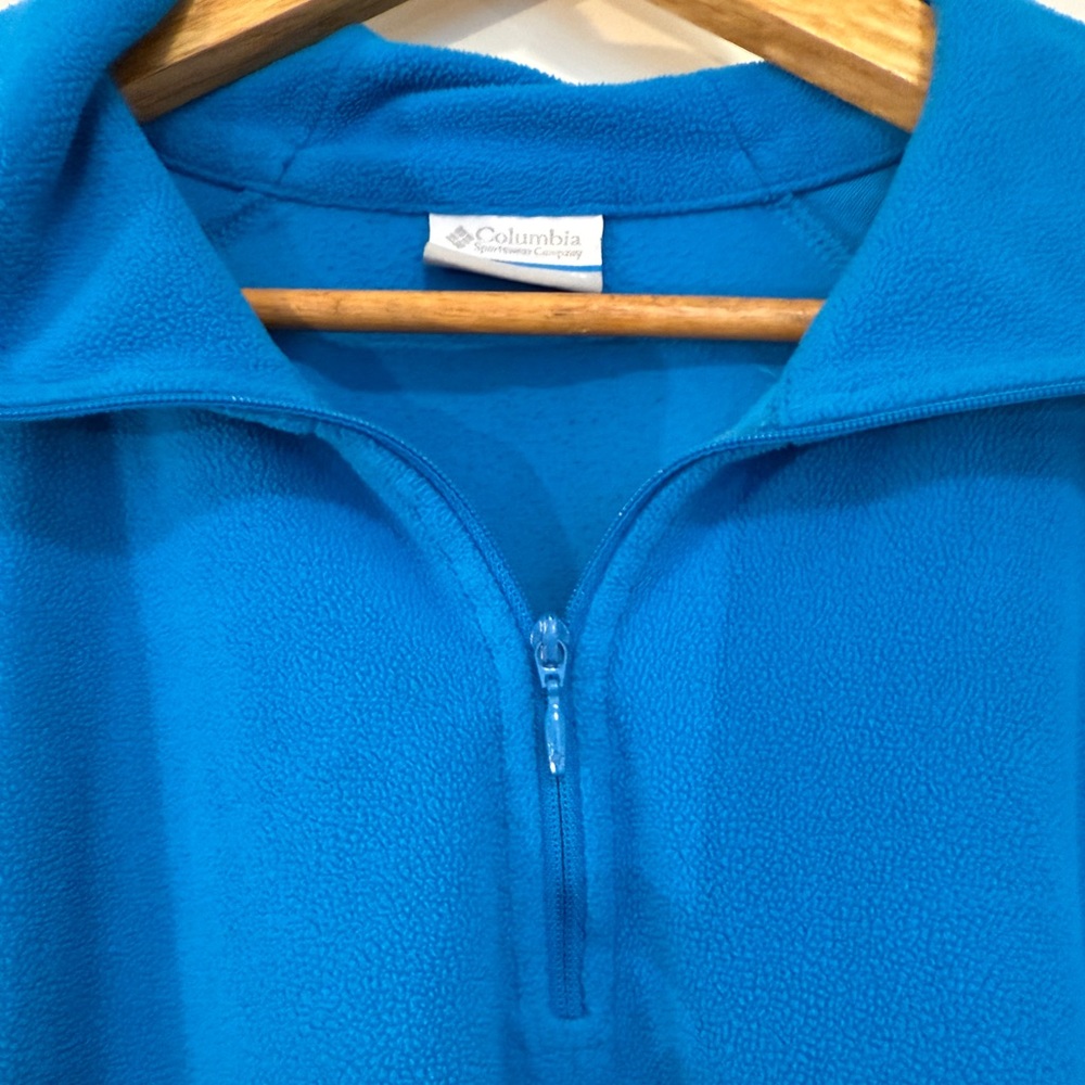 COLUMBIA Caribbean Blue Fleece Pull Over XL - Picture 5 of 7